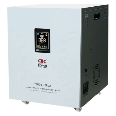 CBC เครื่องปรับแรงดันไฟฟ้าอัตโนมัติ 30KVA 1 เฟส รุ่น TSR70-30KVA ระบบรีเลย์