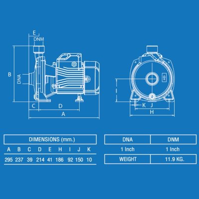 Mr.Pump ปั๊มน้ำหอยโข่งไฟฟ้า 1.0HP 1x1นิ้ว 220V รุ่น MCP110P