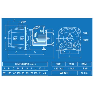 Mr.Pump ปั๊มน้ำหอยโข่งไฟฟ้า แบบเจ็ทคู่ รุ่น MDP110