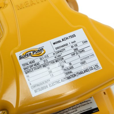 MITSUBHISHI ปั๊มน้ำหอยโข่ง 1.0HP/220V 1"x1" รุ่น ACH-755S MITSUBHISHI ปั๊มน้ำหอยโข่ง 1.0HP/220V 1"x1" รุ่น ACH-755S