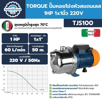ปั๊มน้ำหอยโข่งไฟฟ้า TORQUE TJS100