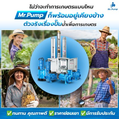 Mr.Pump ปั๊มน้ำหอยโข่งไฟฟ้า 3.0HP 3x3นิ้ว 220V รุ่น MPH330