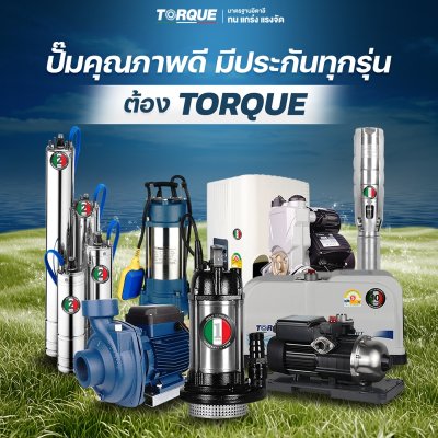 ปั๊มน้ำหอยโข่งไฟฟ้า 3HP ท่อ 2"x2" TORQUE รุ่น TCP230F (หน้าแปลน)