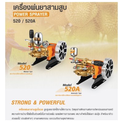 ROWEL เครื่องพ่นยาสามสูบ 3/4" RW-520