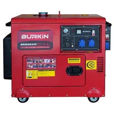 BURKiN เครื่องปั่นไฟดีเซลแบบปิด 5.5 KW 220V รุ่น BD5500ATS BURKiN เครื่องปั่นไฟดีเซลแบบปิด 5.5 KW 220V รุ่น BD5500ATS