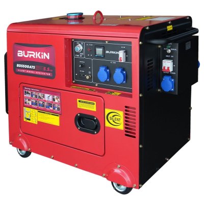 BURKiN เครื่องปั่นไฟดีเซลแบบปิด 5.5KW 220V + ATS รุ่น BD5500ATS