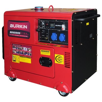 BURKiN เครื่องปั่นไฟดีเซลแบบปิด 5.5KW 220V รุ่น BD5500S