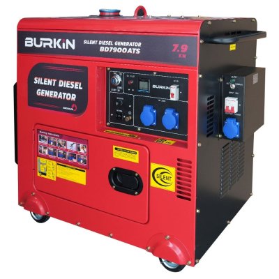 BURKiN เครื่องปั่นไฟดีเซลแบบปิด 7.9KW 220V + ATS รุ่น BD7900ATS