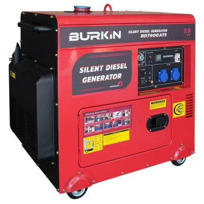 BURKiN เครื่องปั่นไฟดีเซลแบบปิด 7.9KW 220V + ATS รุ่น BD7900ATS