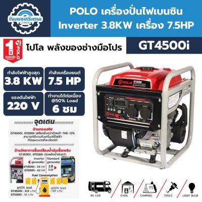 เครื่องปั่นไฟ POLO GT4500i เครื่องปั่นไฟ POLO GT4500i