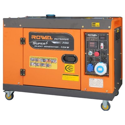 ROWEL เครื่องปั่นไฟดีเซลแบบปิด 7.0KW 220V รุ่น DG7500DS