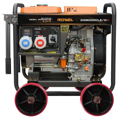 ROWEL เครื่องปั่นไฟดีเซล 2ระบบ แบบเปิด 9.0KW 1PH 220V / 3PH 380V รุ่น DG9000CLE/DR