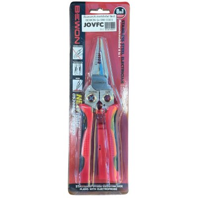 BEWON คีมอเนกประสงค์เช็คไฟ  8 in 1 รุ่น BW-0303
