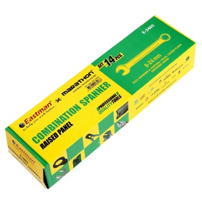 EASTMAN ชุดประแจแหวนข้างปากตาย จำนวน 14 ชิ้น ขนาด 8-24 มม. (E121-1114M)