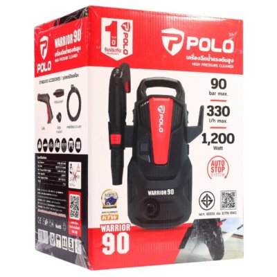 เครื่องฉีดน้ำแรงดันสูง 1200 วัตต์ 90 บาร์ POLO รุ่น WARRIOR90