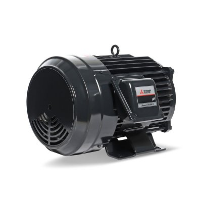 มอเตอร์ MITSUBISHI รุ่น SCL-QR กำลัง 5 HP (3.7 KW) 1 เฟส 220 โวลต์ 4 โพล 2 สาย IP22 ความเร็วรอบ 1450 RPM