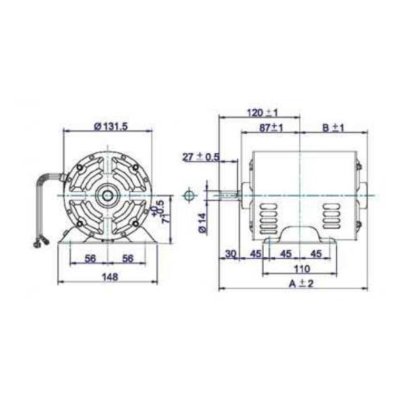 PIONEER มอเตอร์กำลัง 1/4HP 220V รอบ 1450 RPM SM-1/4R