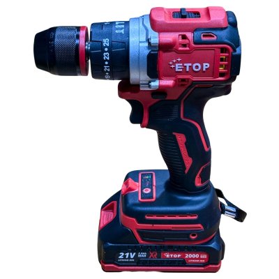 ETOP สว่านกระแทกไร้สาย 21V 10มม. 28Nm XH-2107