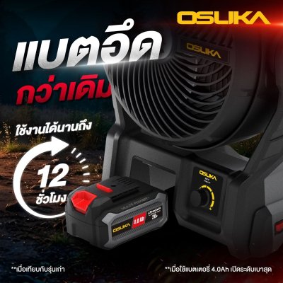 OSUKA พัดลมไร้สาย 9" 20V รุ่น OCF762-M1
