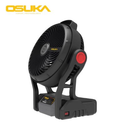 OSUKA พัดลมไร้สาย 20V รุ่น OCF761 — พัดลมพกพาสำหรับช่าง แบตเตอรี่ + ที่ชาร์จ ครบเซ็ต