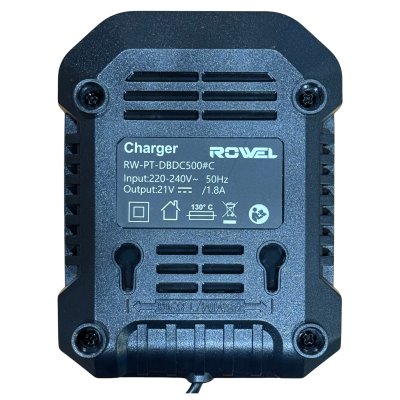 ROWEL อุปกรณ์เสริม แท่นชาร์จแบตเตอรี่ 20V จ่ายกระแสได้สูงสุด 1.8A DBDC500CLM