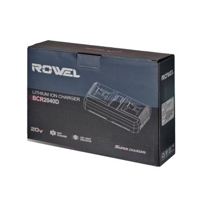 ROWEL เครื่องชาร์จแบตเตอรี่ 2 พอร์ท 20V 4.0A รุ่น BCR2040D