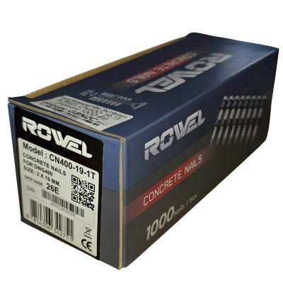 ROWEL CN400 ตะปูยิงคอนกรีตสำหรับเครื่องยิงตะปู ROWEL DNG400 มีให้ลือก 3 ขนาด 19mm, 22mm, 25mm