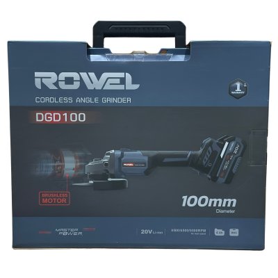 Rowel เครื่องเจียรไร้สาย (BL) 4” 20V DGD100