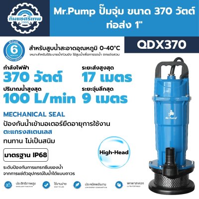 ปั๊มจุ่ม Mr.Pump QDX370