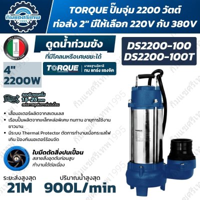 ปั๊มจุ่ม TORQUE DS2200-100, DS2200-100T