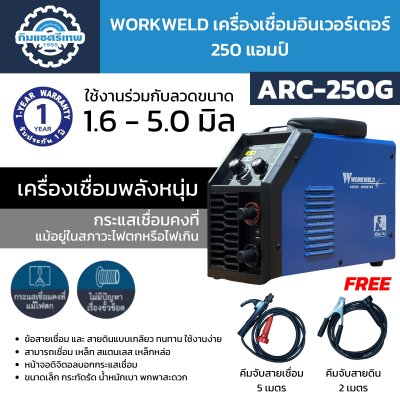 Workweld เครื่องเชื่อมอินเวอร์เตอร์ 250 แอมป์ ARC250G