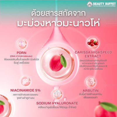 BEAUTY BUFFET CARISSA HYDRA GLOW BRIGHTENING SERUM BOX (6 PCS. X 7 ML.)