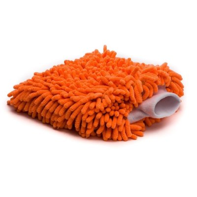 Chenille Wash Mitt (Bright Orange)