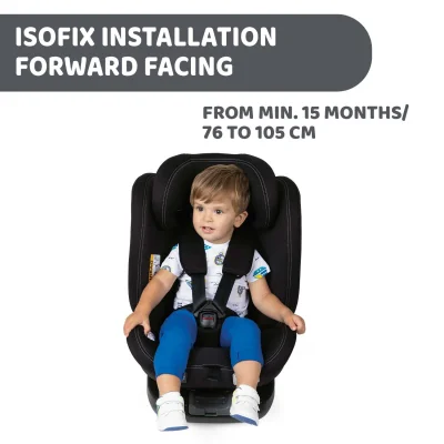 Unico Evo i-Size 360° Car Seat ISOFIX Top Tether  |  Black