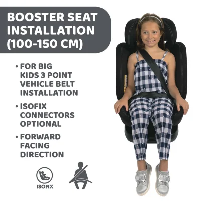 Unico Evo i-Size 360° Car Seat ISOFIX Top Tether  |  Black