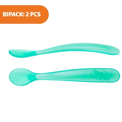 Soft Silicone Spoon Bi-Pack 6M+ (2 pack isi 2) Soft Silicone Spoon Bi-Pack 6M+ (2 pack isi 2)