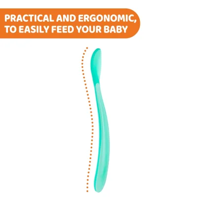 Soft Silicone Spoon Bi-Pack 6M+ (2 pack isi 2) Soft Silicone Spoon Bi-Pack 6M+ (2 pack isi 2)