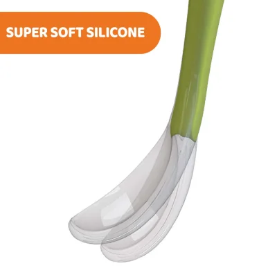 Soft Silicone Spoon Bi-Pack 6M+ (2 pack isi 2) Soft Silicone Spoon Bi-Pack 6M+ (2 pack isi 2)