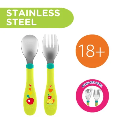 Metal Cutlery (Sendok & Garpu Makan) -18m+