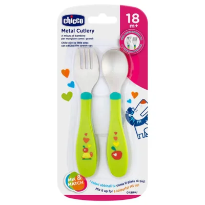 Metal Cutlery (Sendok & Garpu Makan) -18m+