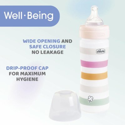 Well Being PP Feeding Bottle 250ml Medium Flow - 2M+