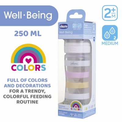 Well Being PP Feeding Bottle 250ml Medium Flow - 2M+