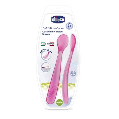 Soft Silicone Spoon Bi-Pack 6M+ (2 pack isi 2) Soft Silicone Spoon Bi-Pack 6M+ (2 pack isi 2)