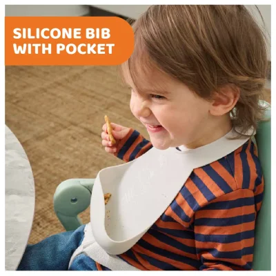 Easy Roll Silicone Bib with Crumble Catcher