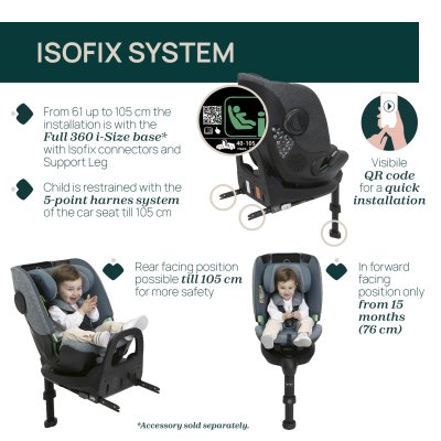 Bi-Seat i-Size Air Without Base (61-150cm)
