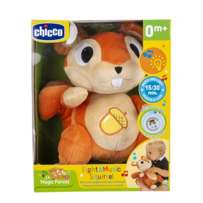 Electronic Cuddly Toy Squirrel with Light and Music 0M+