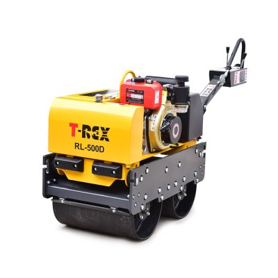 รถบดเดินตาม T-REX RL500D | เครื่องดีเซล KAMA แรงอัด 17KN ลูกกลิ้งคู่ รุ่นประหยัด คุ้มค่า