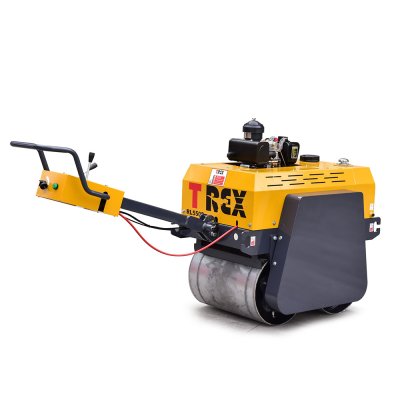 รถบดเดินตาม T-REX RL550D | เครื่องดีเซล 6HP แรงอัด 20KN มีซุ้มล้อ