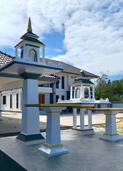 ศาลพระภูมิ โมเดิร์น ขนาดใหญ่ (ขาว-เทาเข้ม)