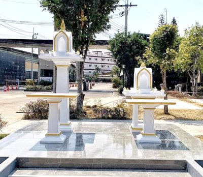 ชุดศาลพระภูมิศานติเทวา ครบเซ็ต 4 ชิ้น พร้อมโต๊ะบูชา ราคาโรงงาน ดอนคลัง ราชบุรี